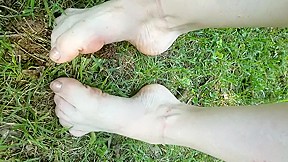 Walking barefoot in the grass...