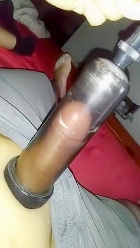 Playing with my penis pump...
