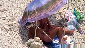 Handjob Given By Mature Wife On Public Beach...