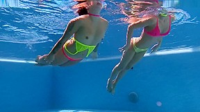 Underwater couple bikini...