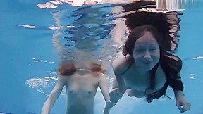 Two hot lesbians pool loving eachother...