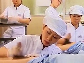 Japanese nurse slurping cum out of...