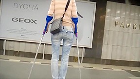 Crutches girl 1...
