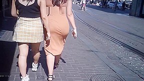 Fat Ass In Street Spy Cam Candid Sass 1...