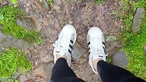 Hiking with adidas superstar...