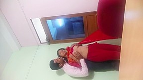 Office girl playing with boss...