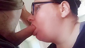 The cock in her mouth...