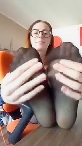 Russian girl nylon feet...