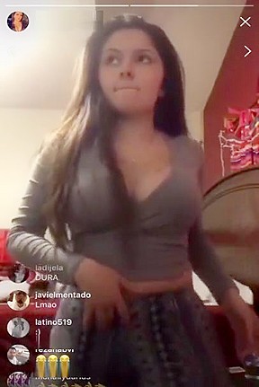 White girl with fat booty twerking...