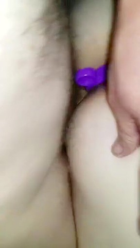 Fucking my wifes pussy doggie while...