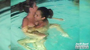 Late Night Hotel Swimming Pool Skinny Dipping Girls Miami Florida Southbeachcoeds...