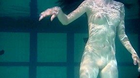 Polcharova stipping and enjoying underwater swimming...