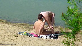 Nudist fuck filmed by beach spy...