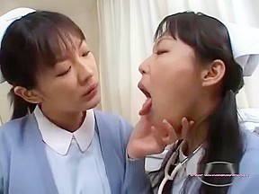 2 Nurses Kissing Sucking Tongues Spitting On The Floor In The Hospital