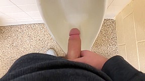 Hot teen in public park restroom...