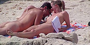 Sexy Couple At Nude Beach...