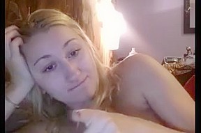 Webcam blonde girl fingering...