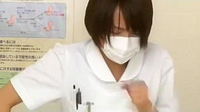 Japanese nurse handjob , blowjob and...