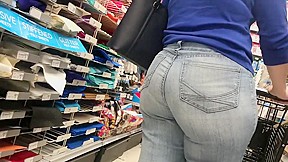Spy On Bbw Thick Jeans Candud Unaware...