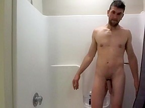Sexy german daddy is showering that...