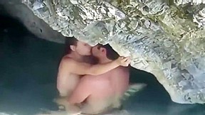 Couple get caught fucking in secretly beach...