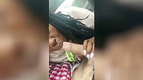 Black Hooker Giving Me A Blowjob In My Car