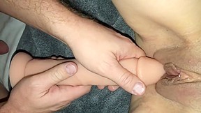 Wife Gets Fucked By Huge Dildo And Cums All Over It Cock...