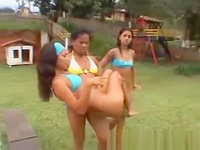 Brazilian girls lift carry...