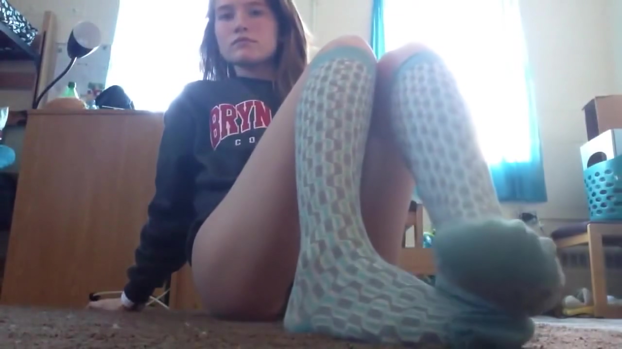 Подростки -любители с ножным фетишем для длинных носков от самантхасоков