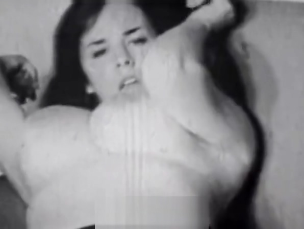 Brunette with very Big Tits Teases Herself (1960s Vintage)