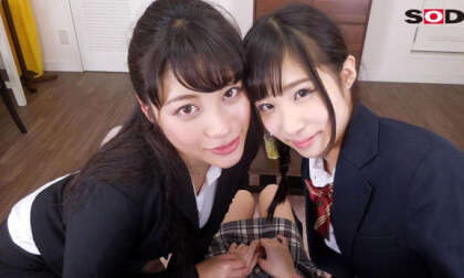 Noa Eikawa & Miki Sunohara & Minori Kotani in Experience a Lesbian Threesome! Part 1 - SodCreate