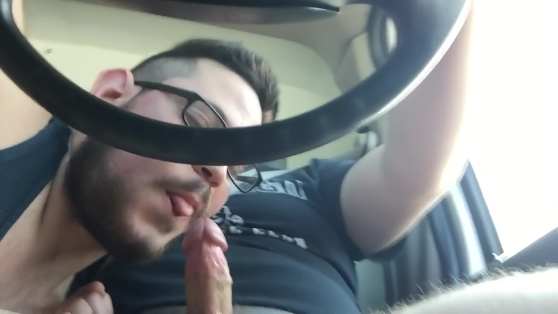 Gay Amateur & Bear POV: Driving U-Haul In Missouri And Jerking Off To Cum Together