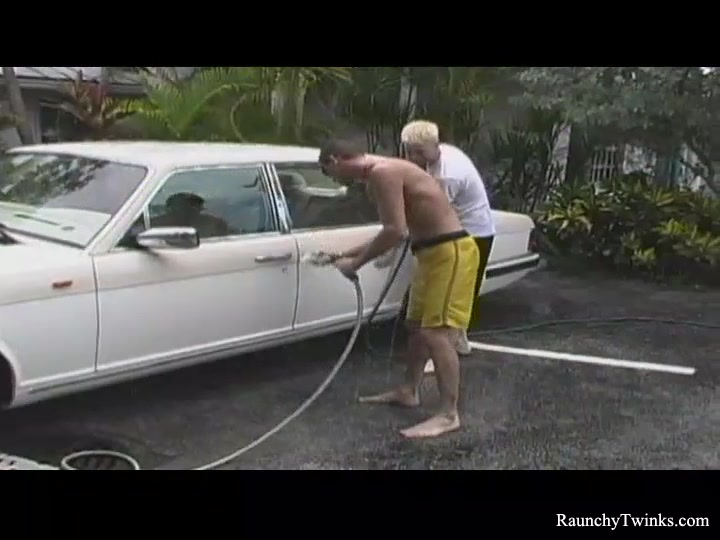 RaunchyTwinks Video: Andre and Joey's hot carwash