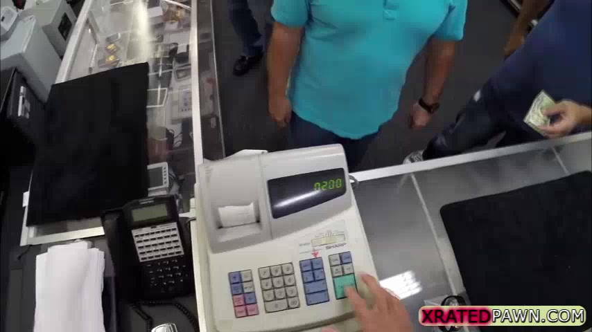 Busty Cuban babe Fucked inside the pawn shop office while she is selling her Collection