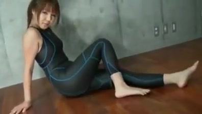 Japanese girl in race swimsuit soft