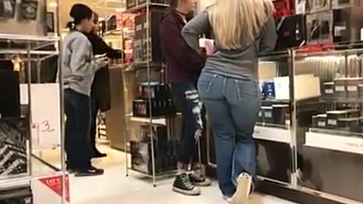 Thick blond pawg milf christmas shopping (busted) edited