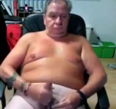 Grandpa stroke on webcam