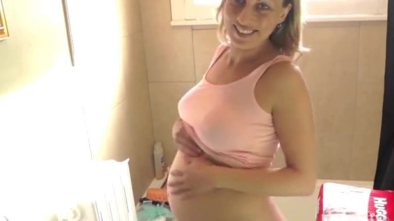 Thumbnail of Pregnant milf testing diapers