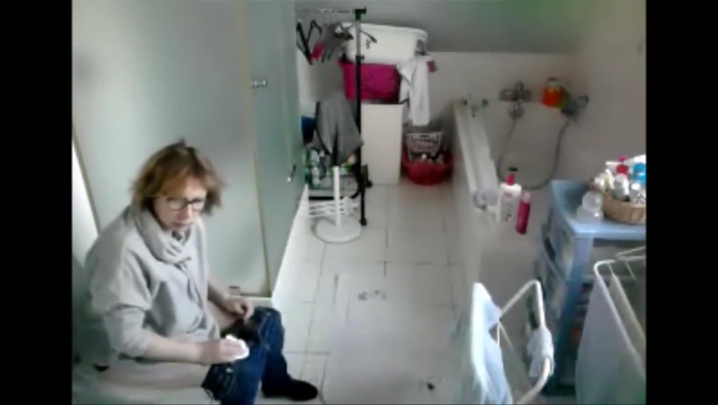 Caught On Hidden Camera: French Mature Sister-in-Law In The Toilet