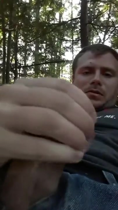Stroking My Big Dick In The Middle Of The Woods